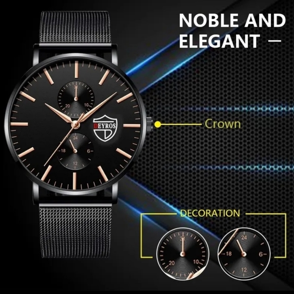 Black Quartz Watch - Picture 3 of 8